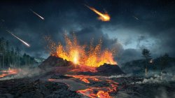 volcanic eruptions and meteor shower