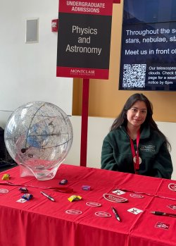 Sarah Estupinan Physics and Astronomy department admissions table
