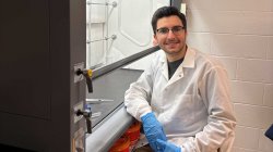 Matteo Guzman in the lab