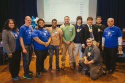 The Hawkers group photo after winning the ISC2 Hackathon