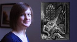 Image of Wendy Nielsen and illustration of Mary Shelley's Frankenstein