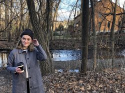 photo of Alumna Kip Shanks standing outside in winter coat