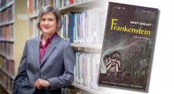 Photo of Wendy Nielsen and the cover of Frankenstein
