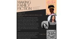 flyer of "making family fiction" event