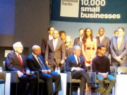 Warren Buffet and others on stage