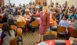 Lt. Gov. Kim Guadagno talked to a packed house of students, entrepreneurs and business leaders at the WEW Conference.