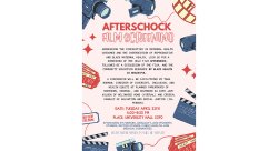 flyer of aftershock film screening