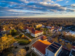 Aerial view of Montclair State University Campus and surrounding area.