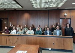 Photo of students in a court room