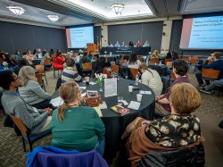 panelist and audience members at fourth annual Legislative Breakfast hosted by The Global Center on Human Trafficking