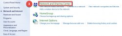 Networking and Sharing Center on windows