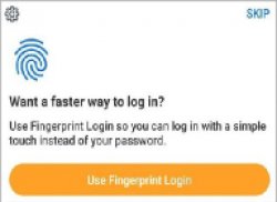 use fingerprint login
