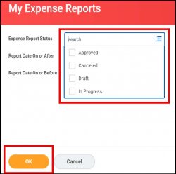expense report status