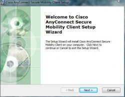 Cisco AnyConnect setup wizard