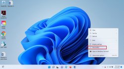 windows desktop with personalize highlighted