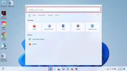windows start menu with start icon and search bar highlighted