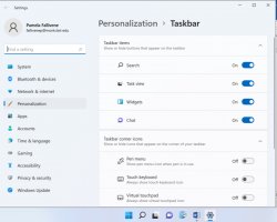 windows taskbar settings