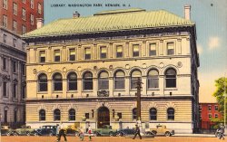 Newark Public Library, where Neil Klugman works in Goodbye Columbus: "I sat on a bench and looked out towards Broad Street and the morning traffic," (Philip Roth: Goodbye, Columbus)