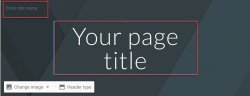 Google sites title page graphic