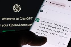 Screenshot of ChatGPT being used on a cellphone