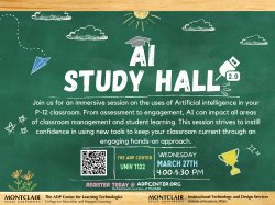Promotional image for the AI Study Hall faculty development event.