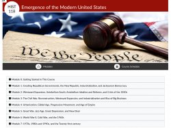 Screenshot showing the front page of the course HIST118.
