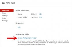 Create assignment folder