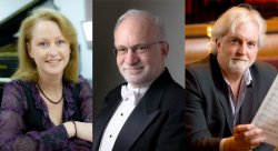 John J. Cali School of Music faculty Heather Buchanan, David Witten, and Robert Aldridge.