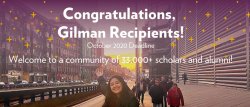 Congratulations Gilman Recipients