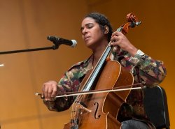 Leyla McCalla on stage