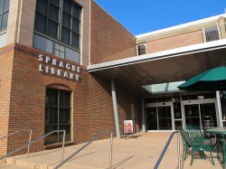 Sprague library entrance