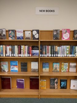 new book display in library
