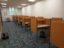 Several desk booths