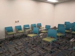Several chairs in room 021