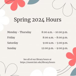 Spring 2024 hours