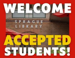 welcome accepted students banner