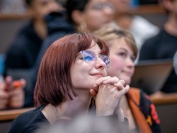 student watching lecture