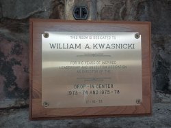 plaque dedicated to William A. Kwasnicki