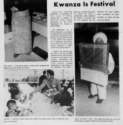 pictures in a article on the celebration of kwanza at montclair