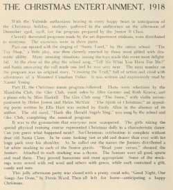 story about christmas entertainment in 1918 at montclair
