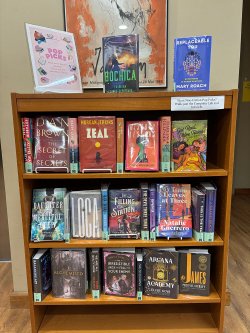 shelf with various pop pick books