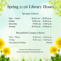 spring 2026 library hours