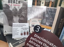 various items on black history month display