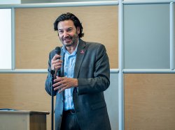 president jonathan koppell giving opening remarks