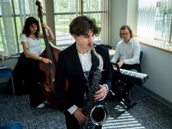 students playing music