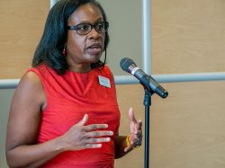 dean denise o'shea giving opening remarks