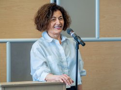 provost fatma mili giving opening remarks