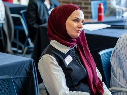 audience member watching presentation