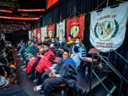 faculty at commencement in modern day