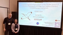 Karmen with her mentor Dr. Steven Greenstein after presenting at the 2024 RUME conference